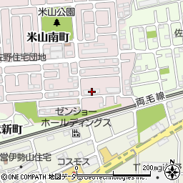 栃木県佐野市米山南町58周辺の地図
