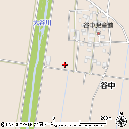 茨城県筑西市谷中周辺の地図