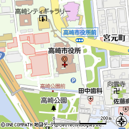 高崎市役所　建設部管理課周辺の地図