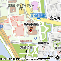 群馬銀行高崎市役所出張所周辺の地図