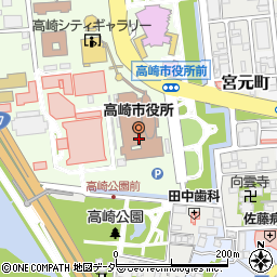 高崎市役所　監査委員事務局周辺の地図