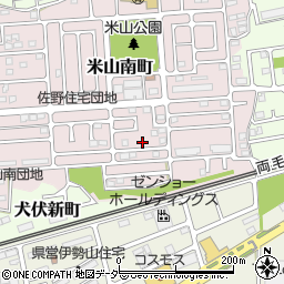栃木県佐野市米山南町29周辺の地図