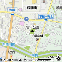 伊勢崎市宮下公園周辺の地図