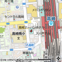 高崎アーバンホテル周辺の地図
