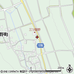 石川県白山市三ツ屋野町丙58周辺の地図