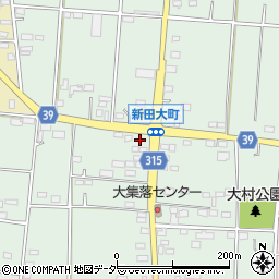 群馬県太田市新田大町139周辺の地図