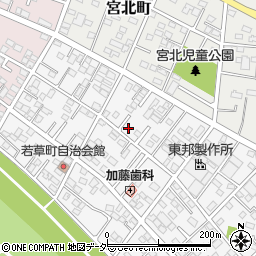 栃木県足利市若草町周辺の地図