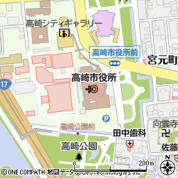 高崎市役所周辺の地図