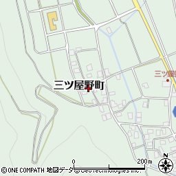 石川県白山市三ツ屋野町周辺の地図