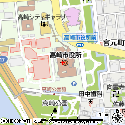 高崎信用金庫本店営業部高崎市役所出張所周辺の地図