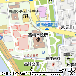 高崎市役所都市整備部　都市計画課景観室周辺の地図