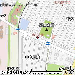 西山公園周辺の地図