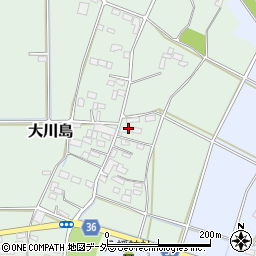 栃木県小山市大川島周辺の地図