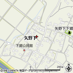 茨城県笠間市矢野下425周辺の地図