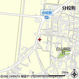 石川県加賀市分校町ル周辺の地図