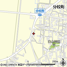 石川県加賀市分校町（ル）周辺の地図