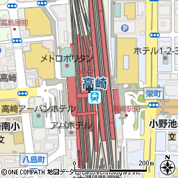 モスバーガー イーサイト高崎店周辺の地図
