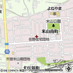 栃木県佐野市米山南町周辺の地図