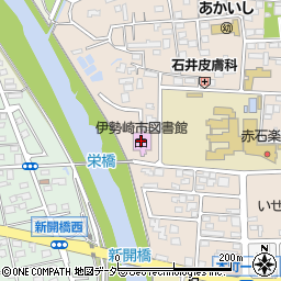 伊勢崎市図書館周辺の地図