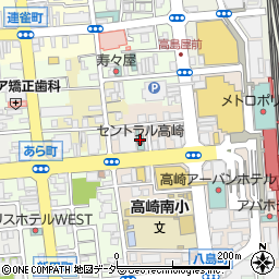 セントラルホテル高崎周辺の地図