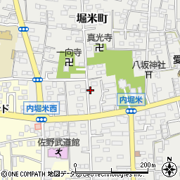 栃木県佐野市堀米町212周辺の地図