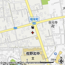 セブンイレブン佐野堀米東店周辺の地図