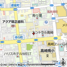 ガブリチキン。 高崎駅前店周辺の地図