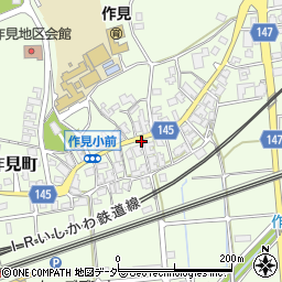 石川県加賀市作見町ロ周辺の地図