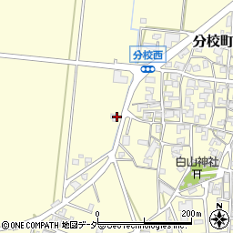 石川県加賀市分校町ヨ周辺の地図
