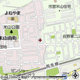 栃木県佐野市米山南町55周辺の地図