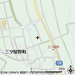 石川県白山市三ツ屋野町レ周辺の地図