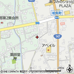長野県安曇野市穂高柏原888周辺の地図