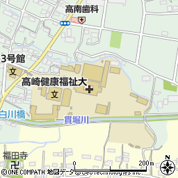 高崎健康福祉大学高崎高等学校周辺の地図