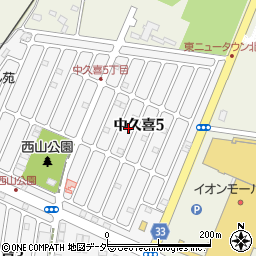 栃木県小山市中久喜5丁目10周辺の地図