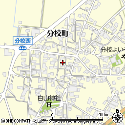 石川県加賀市分校町（リ）周辺の地図