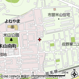 栃木県佐野市米山南町54周辺の地図