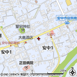 安中上野尻郵便局周辺の地図