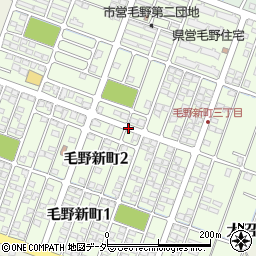 栃木県足利市毛野新町周辺の地図