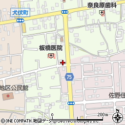 栃木県佐野市米山南町1-2周辺の地図
