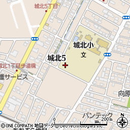 栃木県小山市城北周辺の地図