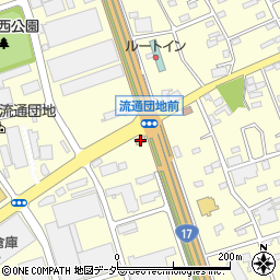 ファミリーマート伊勢崎流通団地店周辺の地図