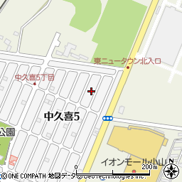 栃木県小山市中久喜5丁目17周辺の地図