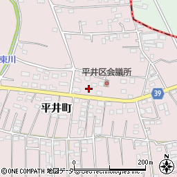 群馬県伊勢崎市平井町周辺の地図