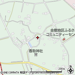 茨城県桜川市金敷周辺の地図