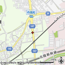 石川県加賀市作見町イ周辺の地図