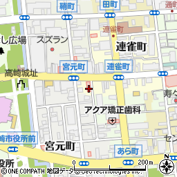 群馬県高崎市連雀町127周辺の地図