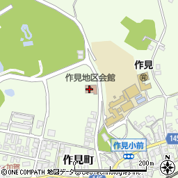 加賀市役所　作見地区会館周辺の地図