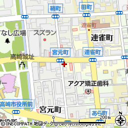 群馬県高崎市連雀町121周辺の地図