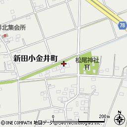 群馬県太田市新田小金井町1187周辺の地図