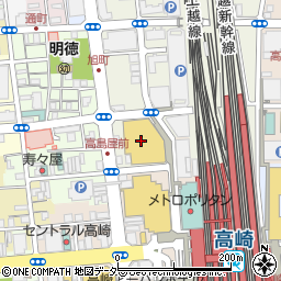 高崎タカシマヤ本館地下駐車場周辺の地図